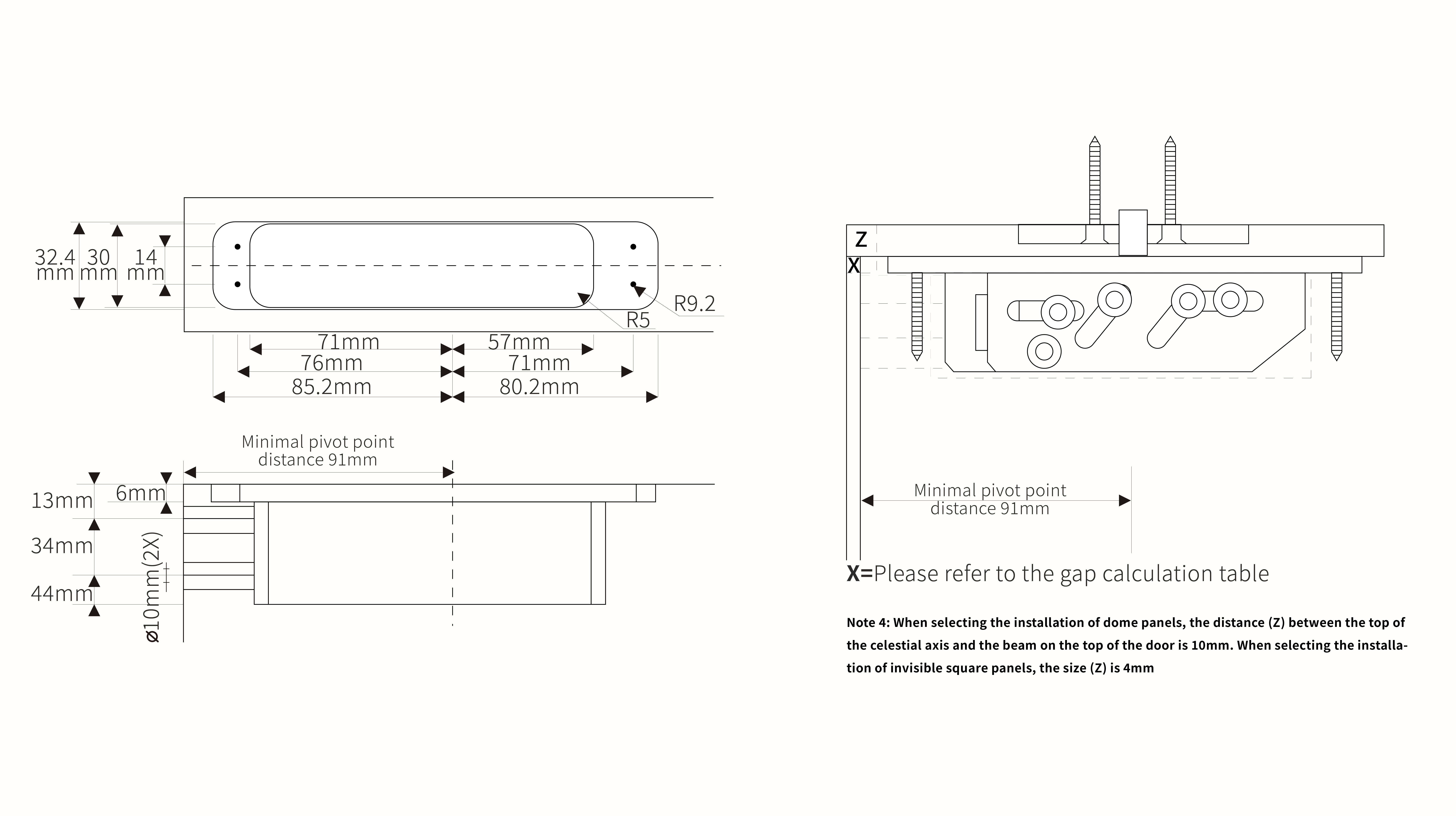 adjustable pivot hinge